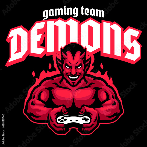 devil mascot logo gaming