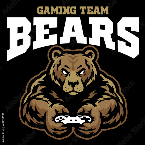 grizzly bear game mascot logo