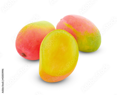 Ripe mango isolated on a white background
