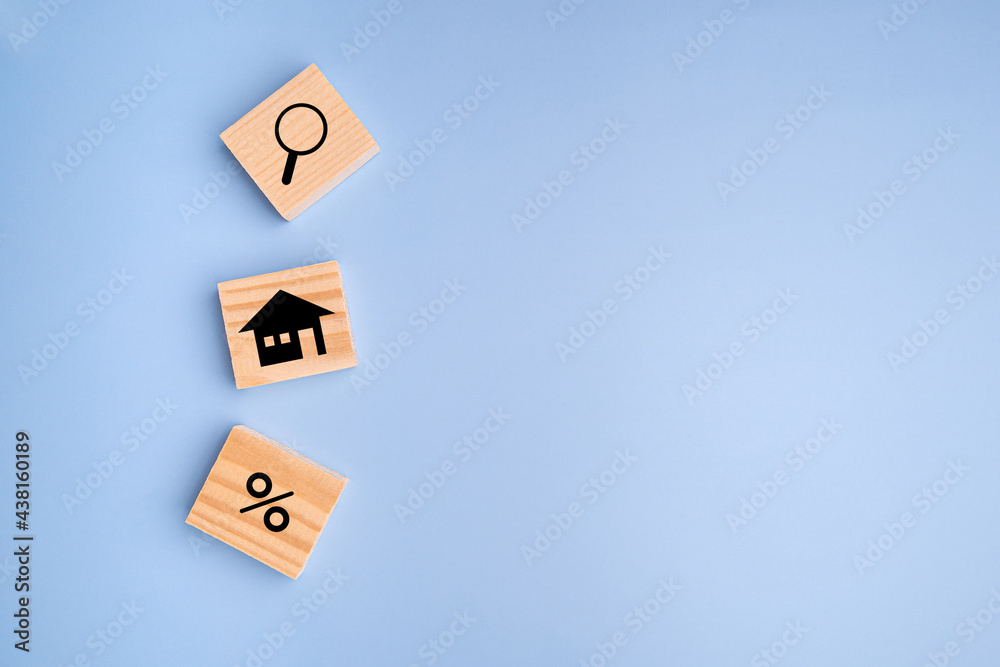 Mortgage and interest on the house. Interest rate financial, buy of property, home, and mortgage rates. Concept of investment housing and real estate. Mortgage and interest on the house. Interest rate financial, buy of property, home, and mortgage rates. Concept of investment housing and real estate.
