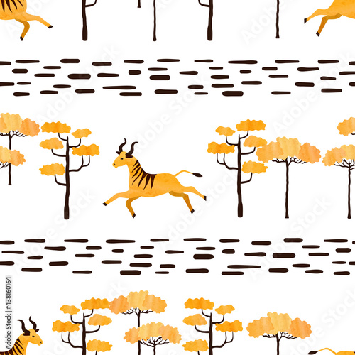 Seamless trendy African pat...