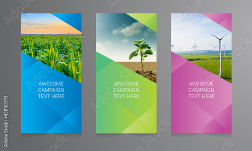Agriculture roll up banner design