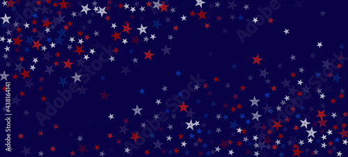 National American Stars Vector Background. USA Independence 4th of July Veteran's Labor 11th of November President's Memorial Day