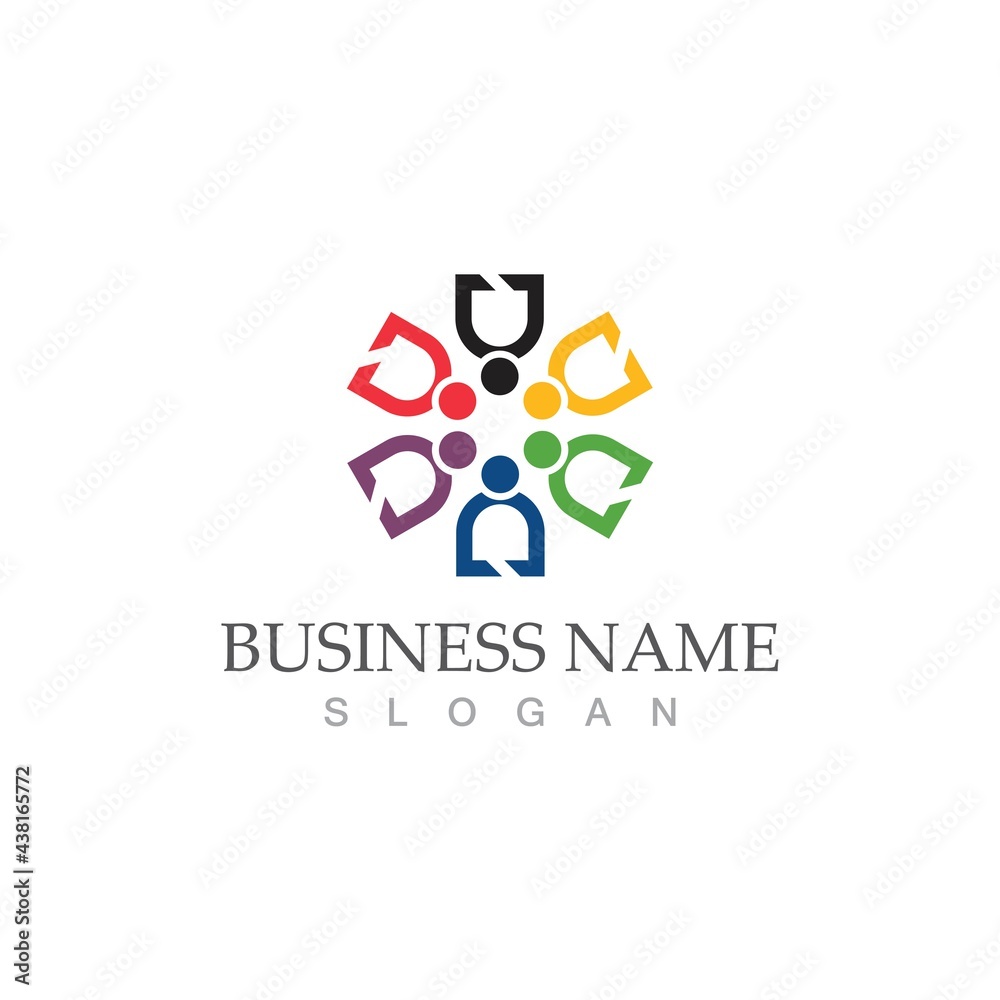 Community, network and social icon Community, network and social icon