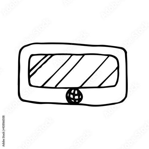 GPS navigator in the tablet. Navigation system on a white background