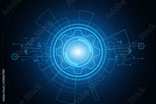digital technology and engineering, digital telecoms concept, Hi-tech,futuristic technology background, vector illustration. 