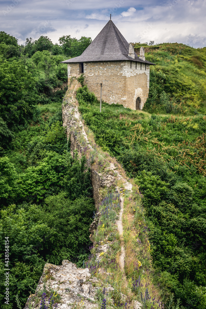 Historical remains of Khotyn Fortress, fortification complex in Khotyn town, Ukraine Historical remains of Khotyn Fortress, fortification complex in Khotyn town, Ukraine