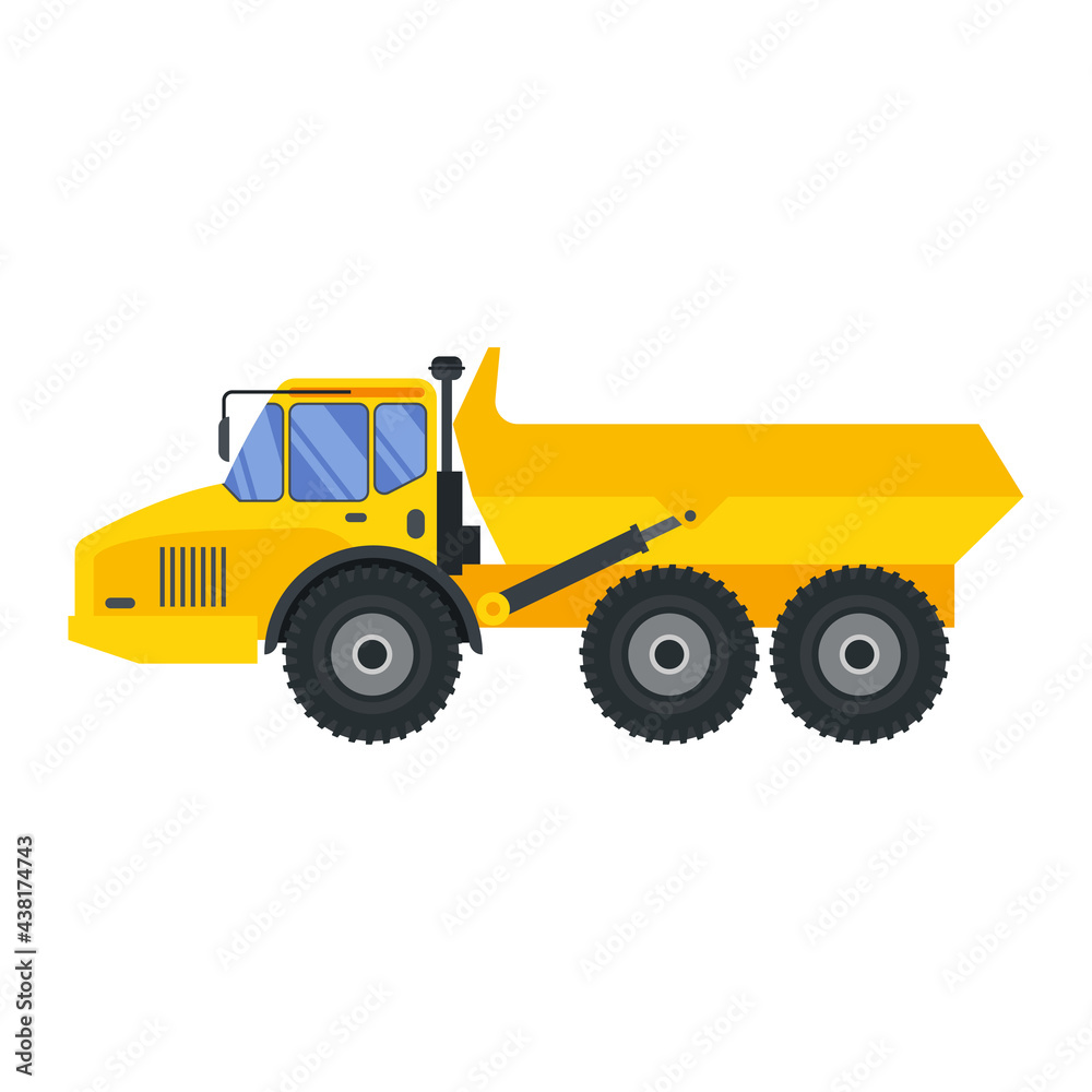 Illustration for construction machinery vehicle dump truck. Illustration for construction machinery vehicle dump truck.