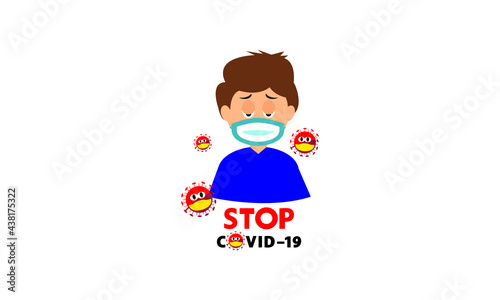 Sign of a dangerous anti coronavirus  Coronavirus sign  Anti Covid-19.