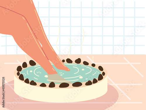 soak feet in spa