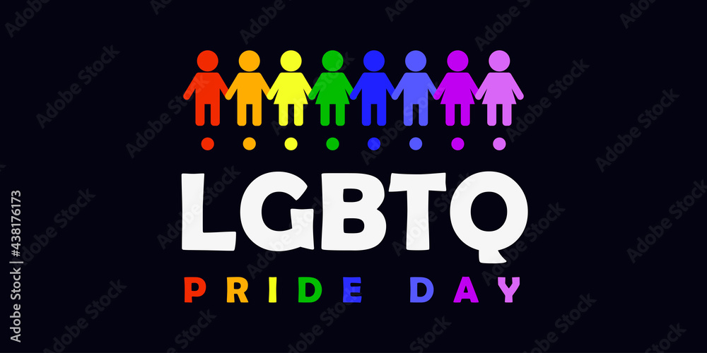 Obraz premium LGBTQ. LGBTQ history month. Pride day. Vector for background, poster, postcard, banner design.