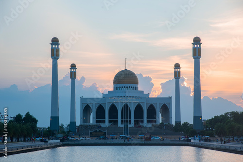 Songkhla Central Mosque at night, Hatyai, Songkhla, Thailand