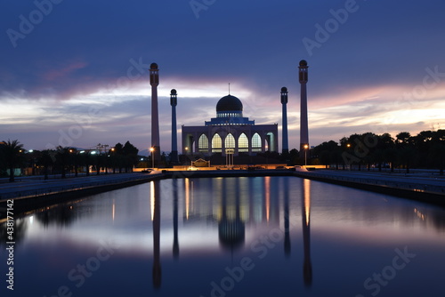 Songkhla Central Mosque at night, Hatyai, Songkhla, Thailand