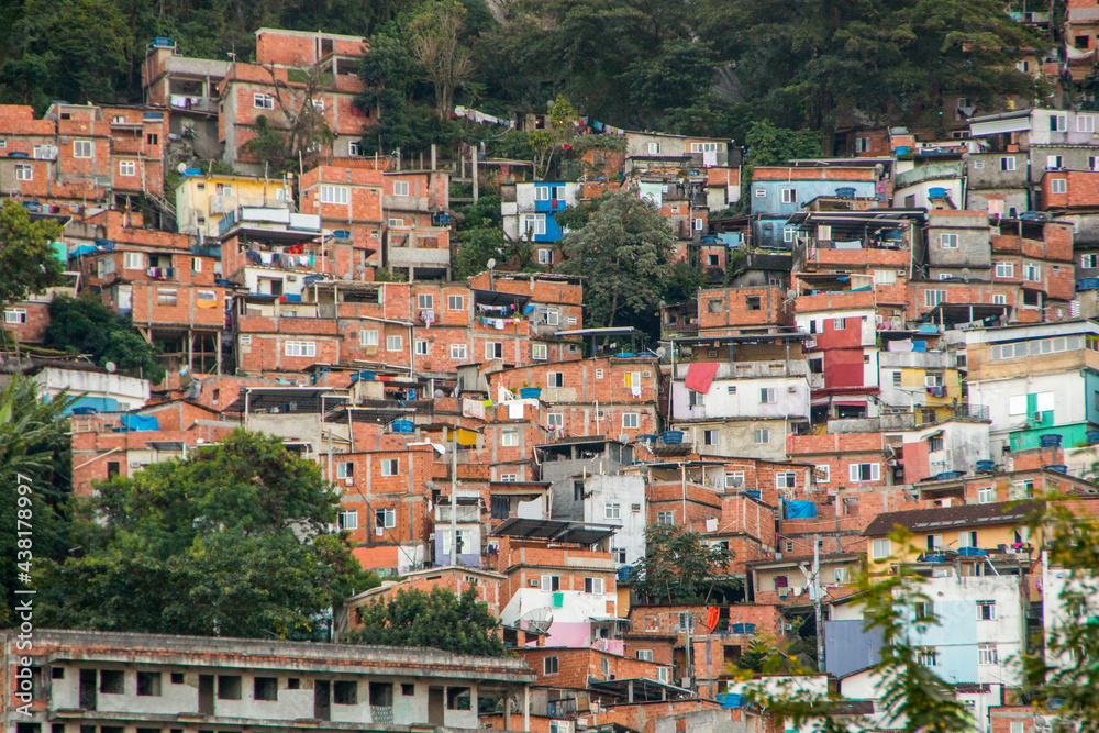 slum of santa marta in rio de janeiro brazil.