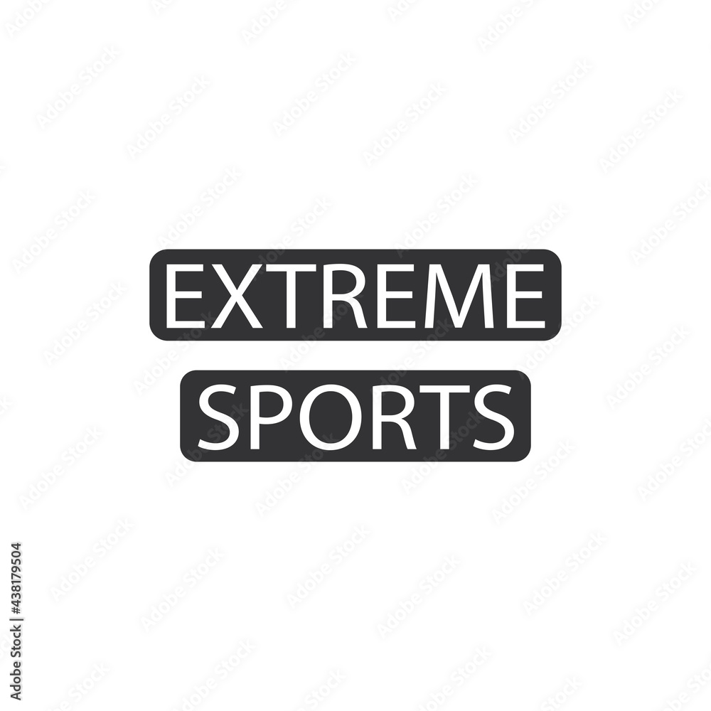 Extreme sport sign icon, extreme logo. Vector illustration eps 10