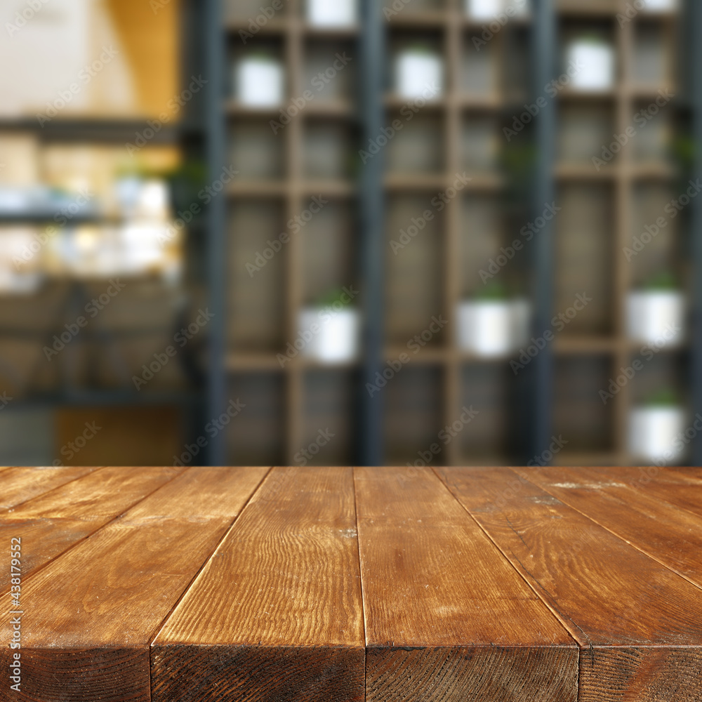 Desk of free space and home interior background Desk of free space and home interior background