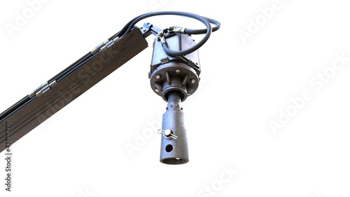 torque head for screw anchors driver - isolated industrial 3D illustration