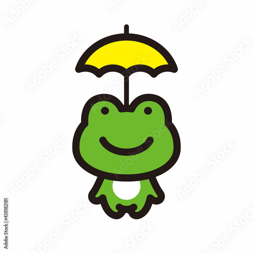 雨を喜ぶカエルくん