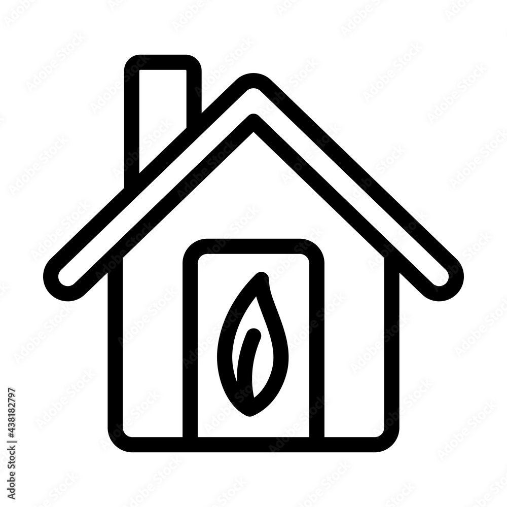 Ecological Home With Leaf Icon Ecological Home With Leaf Icon