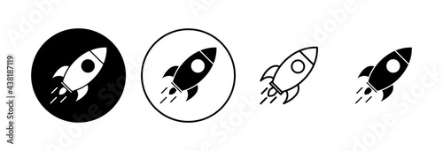 Rocket icon set. Startup icon vector.