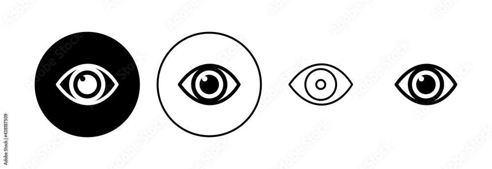 Eye icon set. Eye vector icon. Look and Vision icon. Eye icon set. Eye vector icon. Look and Vision icon.