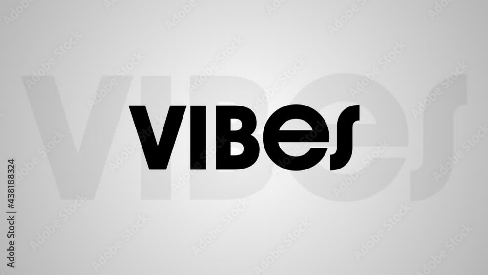 Digital animation of vibes text with shadow effect against grey background Digital animation of vibes text with shadow effect against grey background