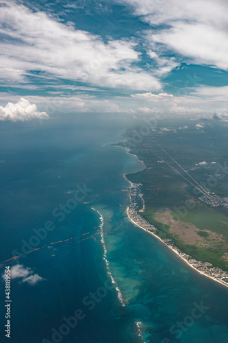 Quadro su tela Vista aerea del caribe mexicano