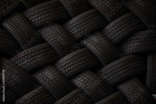 Stacked tires for sale