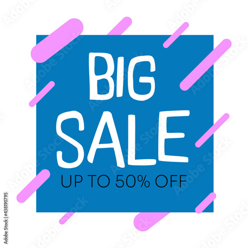 Sale banner in trendy style for promotion of cosmetic, fashion, accessorize etc. Modern sale conception banner template. Vector illustration