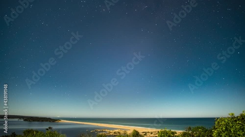 A time lapse of the Milky Way above Lake Tyer in Victoria, Australia photo