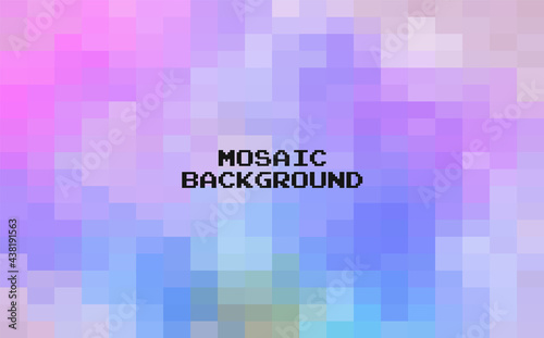 Abstract colorful geometric Background, Creative Design Templates. Pixel art Grid Mosaic, 8 bit vector background.