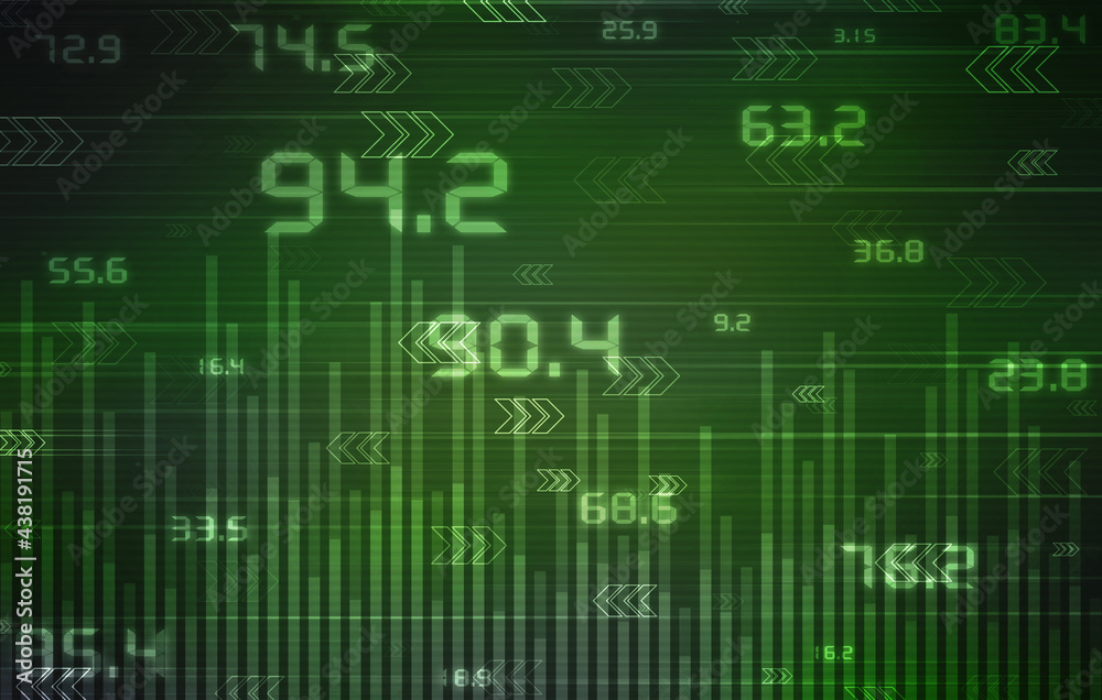 2d rendering Stock market online business concept. business Graph 2d rendering Stock market online business concept. business Graph
