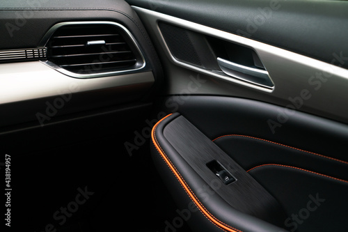 Interior space of car, luxurious interior of cab