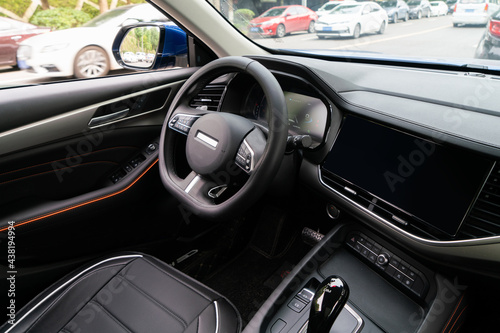 Interior space of car, luxurious interior of cab © onlyyouqj