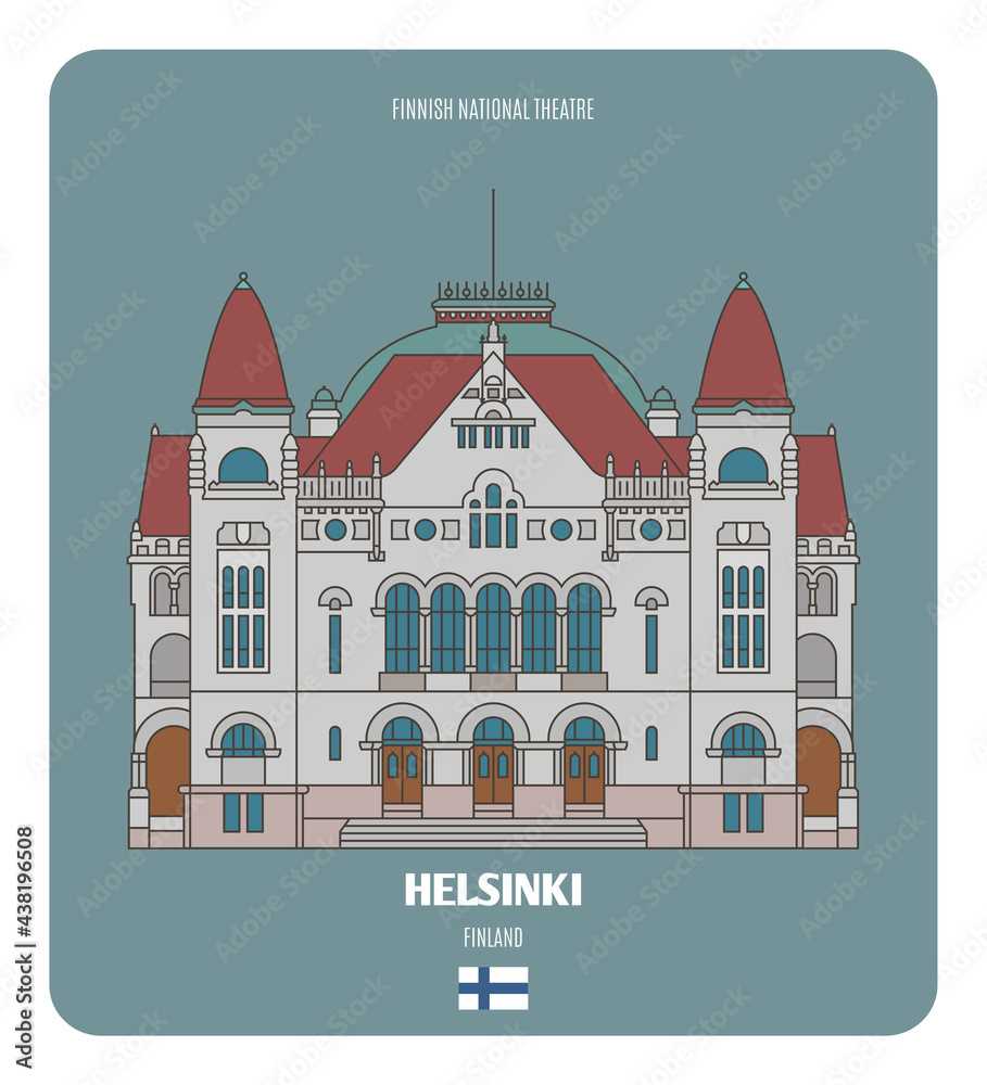 Finnish National Theatre in Helsinki, Finland