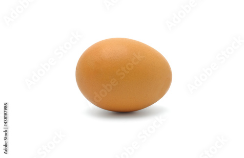 Fresh chicken egg isolated on white background.