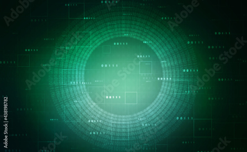 2d illustration Abstract futuristic electronic circuit technology background