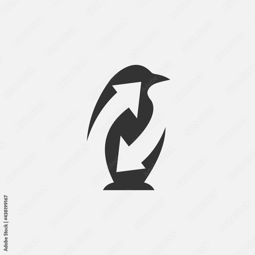 Obraz premium Penguin logo template vector image