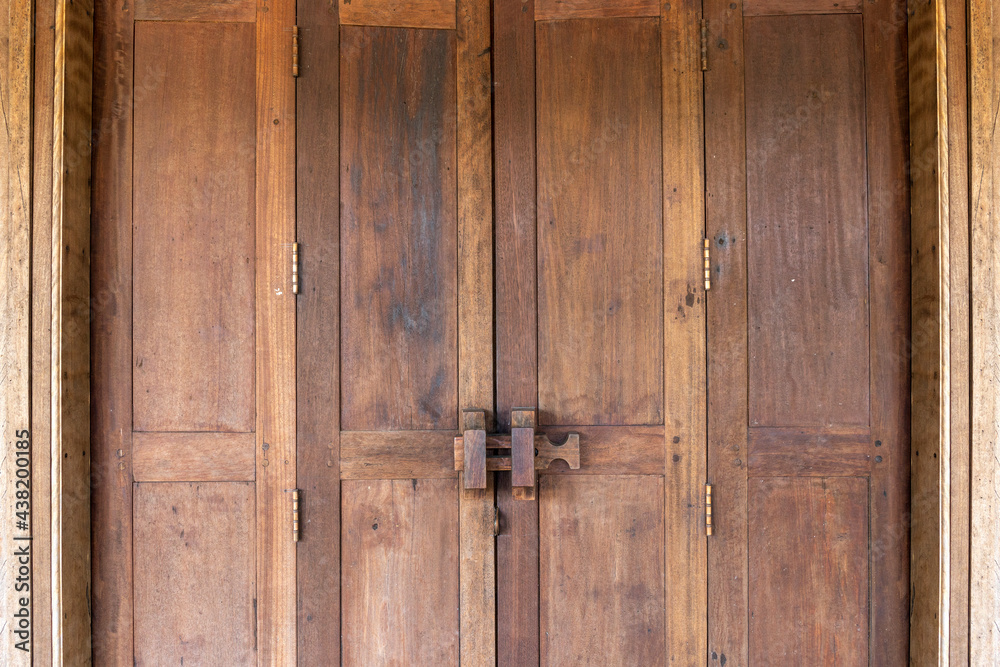 old brown wooden door texture background