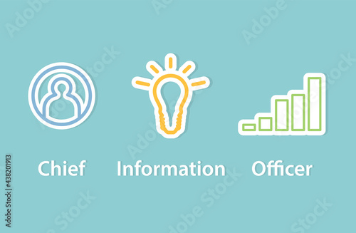 CIO Chief Information Officer concept- vector illustration