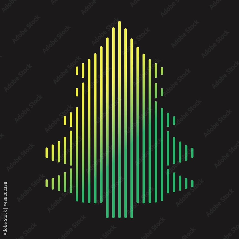 Shape pine tree symbol. Vector illustration.