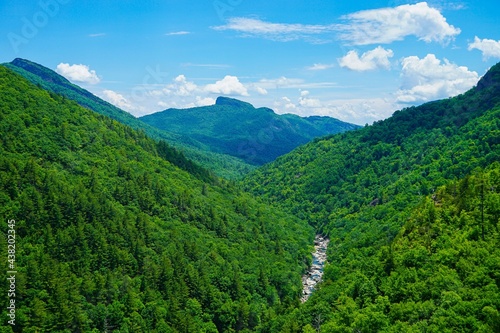 appalachian mountain landscape in summer photo