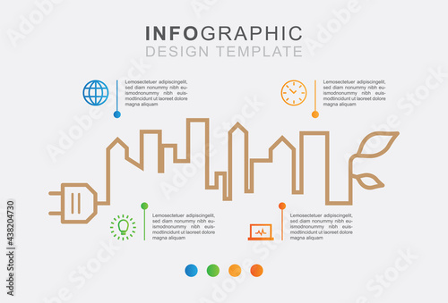 Infographic element energy in the city