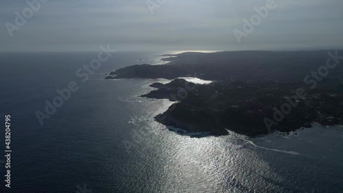 top view of a coast line in huatulco mexico