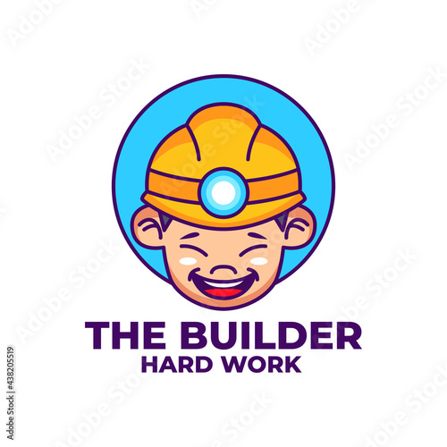 Builder Mascot Logo Design