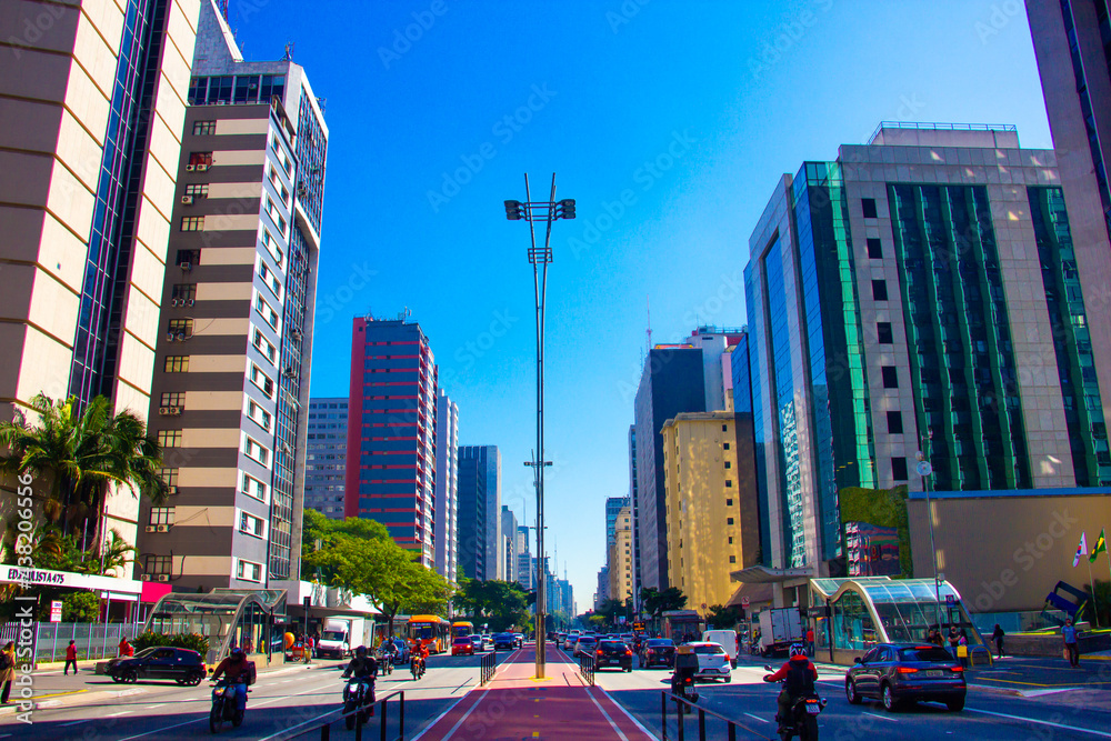 Obraz premium ARQUITETURA CIDADE AVENIDA PAULISTA AVENIDA PRÉDIOS ENGENHARIA RUA 