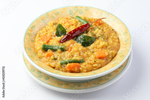 Sambar rice, South Indian food 