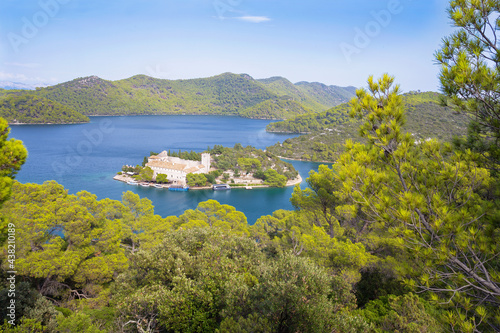 Croatia - The St.Mary benedictine monastery on the Mljet island.
