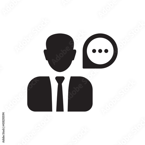 Business Man Speech Icon