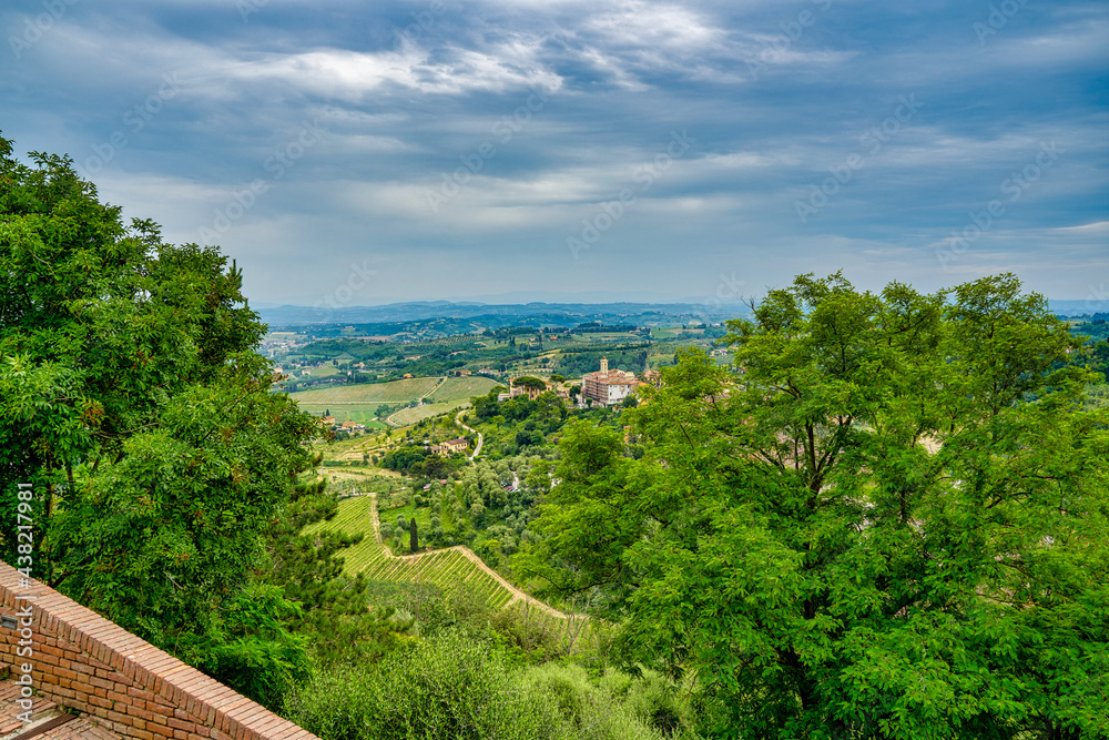 Panorama on the town of San Miniato from the square of the Tower Tuscany Italy Panorama on the town of San Miniato from the square of the Tower Tuscany Italy